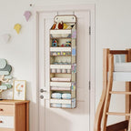 LAMU 5 Tier Over the Door Organizer Hanging, 5 Large Pockets and 10 Side - Image 7