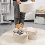Medium and Large Woven Basket//With Handle, Used - Image 4