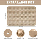 Shower Mat Non Slip: 47.2 x 31.5 Inch Extra Large TPE Shower Mats - Image 2