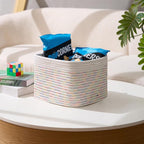 Small Organizing Baskets for Cubes Shelf, 9.7x9.7x7.1 Inch Rope Woven Storage - Image 5