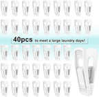 Hanger Clips for Velvet Hangers, Non-Slip Plastic Clips Pant Skirt Hanger Clips - Image 5