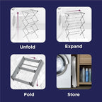 BLACK+DECKER Laundry Organization Expandable/Collapsible Clothes Drying Rack. - Image 7
