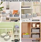 Small Grey Baskets for Organizing, Woven Baskets for Storage, Small Organizer - Image 5