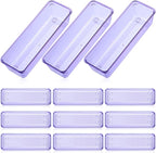 Maitys 12 Pcs Vanity Drawer Organizer 9 x 3 x 2 Inches Clear Plastic Utensil by Maitys