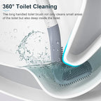 3 Pack Golf Toilet Brush, Flexible Long Handled Toilet Cleaning Brush, 360° No - Image 4