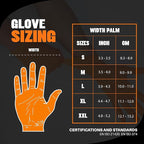 Herkules Grip Heavy Duty 8Mil Orange Nitrile Gloves, 3D Raised Diamond - Image 9