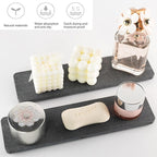 2 Pcs Water Absorbing Stone Trays, Kitchen/Bathroom Sink Soap Dish, Diatomite - Image 2