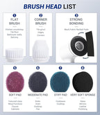 AIRSEE Cordless Electric Spin Scrubber, Handheld Power Shower Cleaner Brush - Image 6
