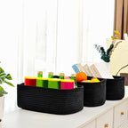 Small Black Baskets for Organizing, Storage Baskets for Shelves, Small Woven - Image 4