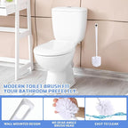 Mimorou 25 Pcs White Toilet Brush, Bathroom Toilet Bowl Brush, Soft Bristle - Image 3