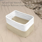 Hopegiver Woven Storage Baskets 11x8x7 Inch, 3 Pack Collapsible Cube Storage Bin - Image 5