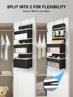 Yecaye 6-Tier Over The Door Storage Organizer, Flexible 1 Split into 2 - Image 2