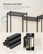 SONGMICS Heavy-Duty Clothes Rack, Garment Rack, Portable Closet, 86.4-Inch Wide - Image 5
