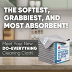 12" x 12" MW Pro Multi-Surface Microfiber Cleaning Cloths | Gray - Image 2