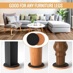 Felt Furniture Sliders for Hardwood Floors, PISAO 32 PCS 3 ½” Heavy Duty - Image 4