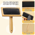 2 Pcs Large Wooden Wool Carders, Needle Felting Carding Brushes Tools - Image 3