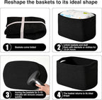 Black Storage Baskets for Organizing Shelves, Toy Basket for Nursery, Woven - Image 7