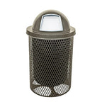 COATEDOUTDOORFURNITURE 32-Gallon Heavy-Duty Expanded Metal Round Trash by CoatedOutdoorFurniture