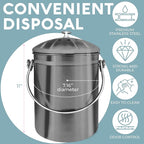 EPICA Countertop Compost Bin Kitchen | 1.3 Gallon | Odorless Composting Bin - Image 3