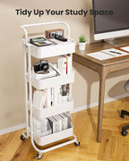 Pipishell 4 Tier Mesh Utility Cart, Rolling Metal Organization Cart - Image 7