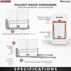 Rev-A-Shelf Double Pullout Trash Cans - Image 4