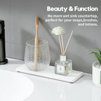 2PCS Bathroom Sink Trays, Water Absorbing Diatomite Stone Quick Drying Mat - Image 2
