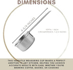 1/8 Cup Stainless Steel Measuring Cup | Sturdy Metal 30 ml | 30 cc | 1 oz | - Image 4