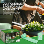 Compostable Trash Bags, 13 Gallon / 49.2 Liter, Extra Thick 0.9 Mil Tall - Image 7