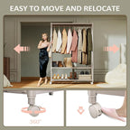 IZEUK Heavy Duty Rolling Garment Rack Wire Clothes Rack - Image 5