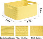Large Storage Baskets for Organizing, Closet Shelf Baskets for Clothes Blanket - Image 2