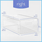 Plastic Food Storage 6 Pack Clear Container Bin - Image 3