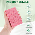 12-Pack Kitchen Sponges, Condense Eco Cellulose Non-Scratch Scrub Heavy Sponge - Image 2