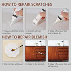 SEISSO Wood Furniture Repair Kit, Wood Filler and Touch Up Markers, - Image 3