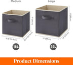 Lifewit 12 Packs Storage Cubes, 11 Inch Cube Storage Bins, Foldable Decorative - Image 5