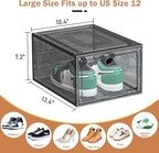 6 Pack Thicken Shoe Organizer Stackable, Upgraded Sturdy Shoe Storage Box - Image 3