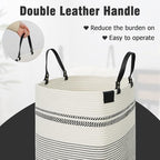 danpinera 100L Nursery Hamper, Tall Woven Laundry Basket - Image 3