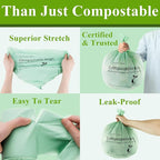Crystal Lemon 30-Count Biodegradable 6 Gallon Bags, Heavy Duty and Unscented – - Image 4