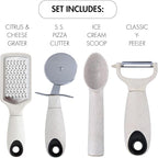 Beille 14pc Wheat Straw Kitchen Utensil Set Peeler Cutter Grater Spoons and Cups - Image 2