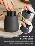 INGOFIN Ceramic Lotion Dispenser - 12oz Refillable Hand Soap Dispenser Bathroom - Image 4