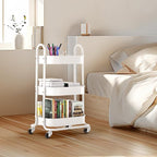 EAGMAK 3 Tier Rolling Cart, Round Metal Utility Cart - Image 7