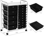 GOFLAME 15-Drawer Rolling Storage Cart, Utility Cart - Image 3