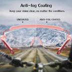 UKNOW Safety Goggles Over Glasses, Safety Glasses Anti Fog Wraparound Eye - Image 3