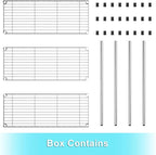 Auslar 3-Shelf Storage Wire Shelves Heavy Duty 3 Tiers Standing Shelving Units - Image 7