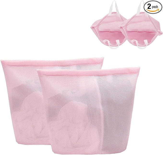 2 Pcs laundry bag with handles mesh laundry bags washing machine laundry totes by Unknown