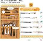 Yofidra Pure Bamboo Silverware Drawer Organizer: 16.53" Lx10 Wx1.93 H Large - Image 2