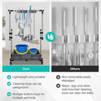 Rolling Cleaning Cart with Mop & Broom Organizer, Movable Floor-Mounted Mop - Image 5