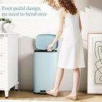 AthLike Trash Can, Stainless Steel Kitchen Garbage Can, Step Waste Bin - Image 3