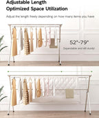 Clothes Drying Rack 79 Inches Folding Indoor Outdoor, Drying Rack Clothing - Image 2