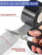 Wohohoho Window Screen Repair Tape, 3 in X 40 FT Black Screen Patch Repair Kit - Image 4