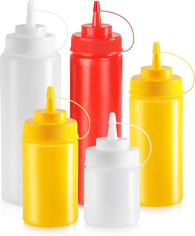 New Star Foodservice 26238 Squeeze Bottles, Wide Mouth, 24 oz - Image 4